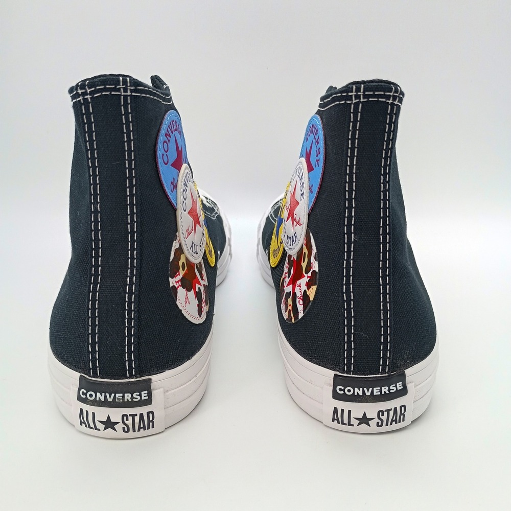 Converse Chuck Taylor All‎ Star Hi Multi Patch Black 166734C Mens 10 Womens 12 - Picture 7 of 11